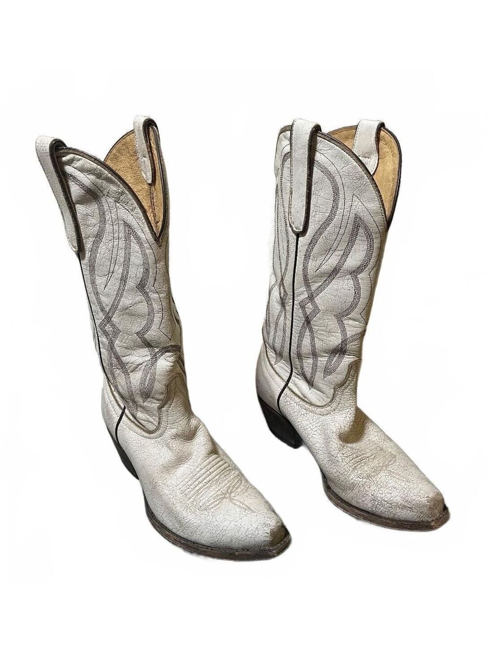 Idyllwind Colt Western White/Cream Tall Shaft Snip Toe Western Boot size 7.5